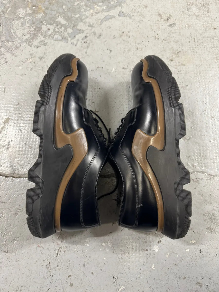 Prada Black Derby Leather Shoes uiaGLcY 1