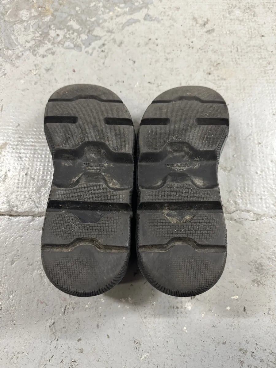 Prada Black Derby Leather Shoes uiaGLcY 2