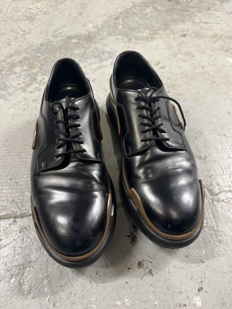 Prada Black Derby Leather Shoes uiaGLcY 4