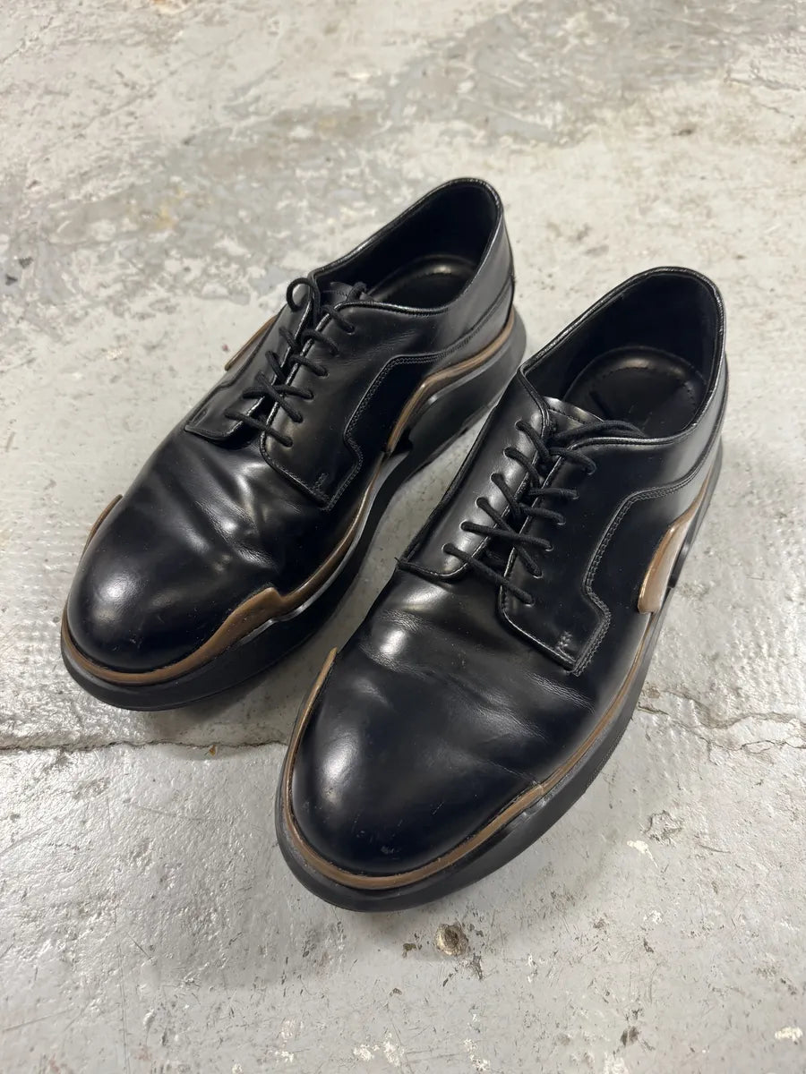 Prada Black Derby Leather Shoes uiaGLcY 6