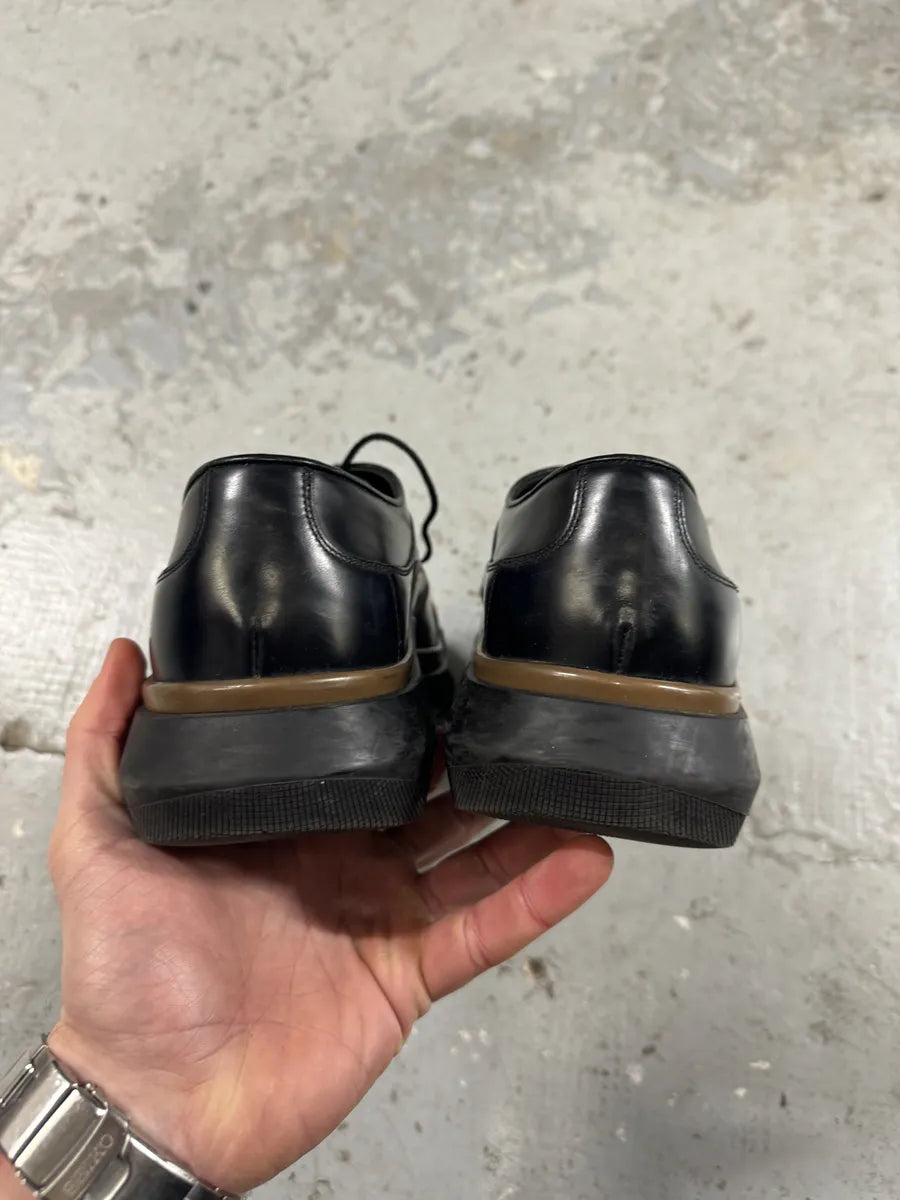 Prada Black Derby Leather Shoes uiaGLcY 7