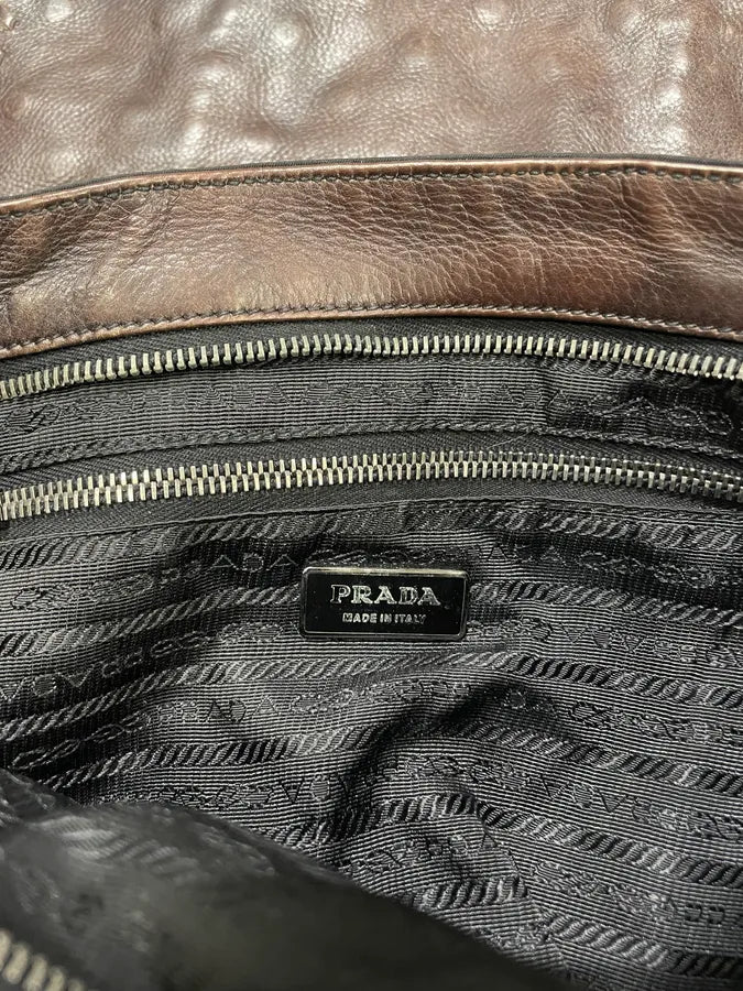 Prada Black Embellished Studded Shoulder Bag (OS) 10