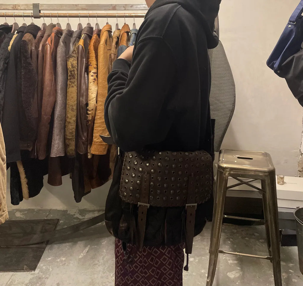 Prada Black Embellished Studded Shoulder Bag (OS) 2