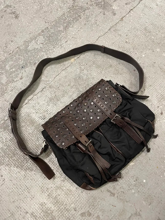 Prada Black Embellished Studded Shoulder Bag (OS) 5