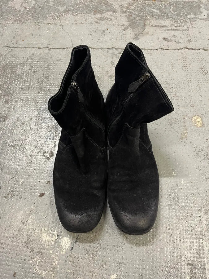Prada Black Eroded Leather Chelsea Boots URoUNCp 3