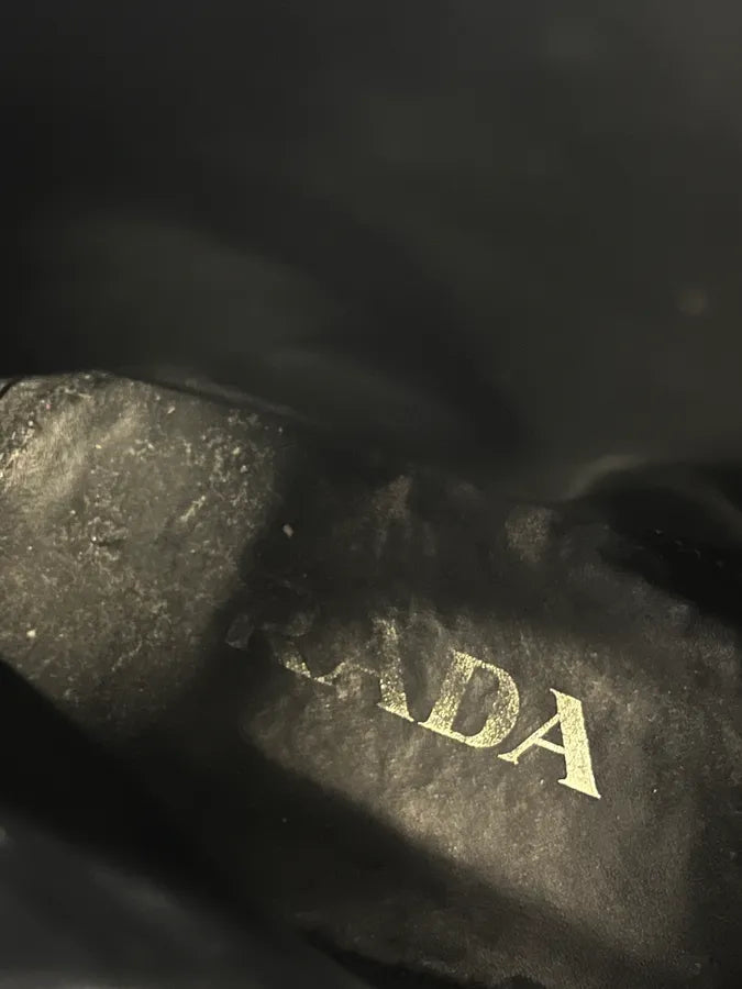 Prada Black Eroded Leather Chelsea Boots URoUNCp 7