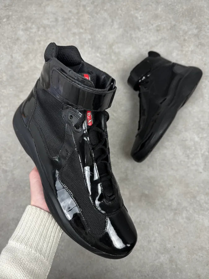 Prada Black High Americas Cup Sneakers rfZWRLa 0