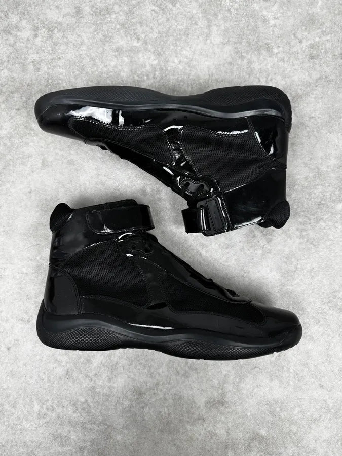 Prada Black High Americas Cup Sneakers rfZWRLa 2