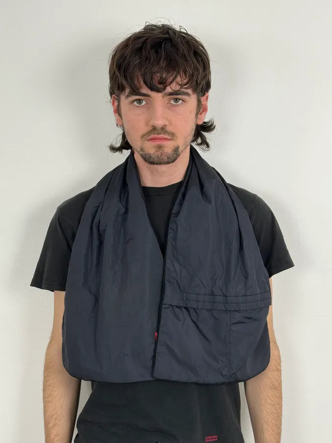 Prada Black Hybrid Nylon Polar Scarf BLsaiQk 1