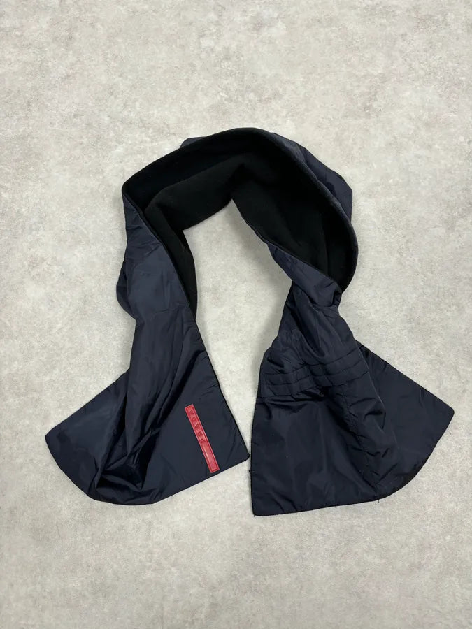 Prada Black Hybrid Nylon Polar Scarf BLsaiQk 2