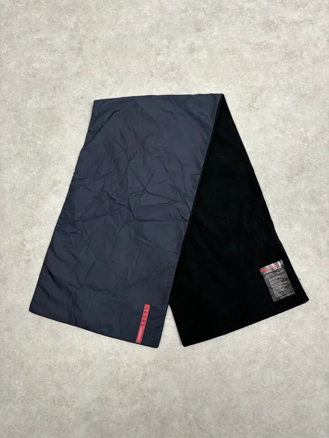 Prada Black Hybrid Nylon Polar Scarf BLsaiQk 0