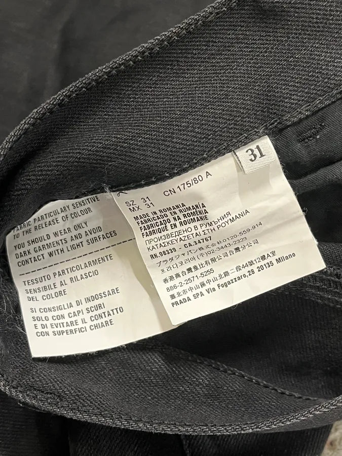 SS2017 Prada Black Jeans Denim Slim Fit  QbpEOYw 10