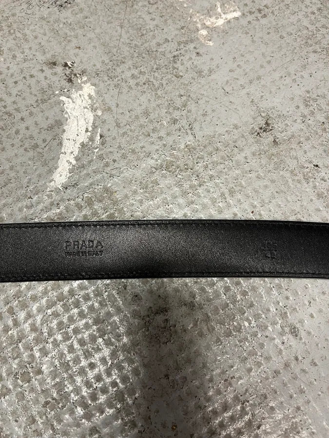 Prada Black Leather Belt (OS) 7