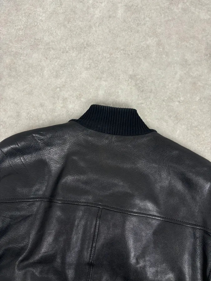 AW2008 Prada Buttoned Black Leather Jacket zEkUDOR 5