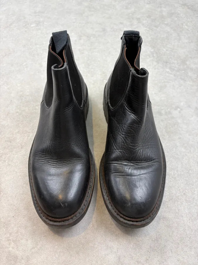 Prada Commando Black Leather Chelsea Boots rMaBrNM 1