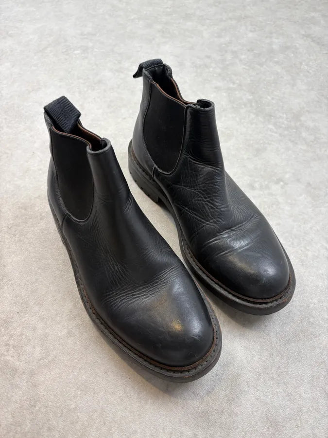 Prada Commando Black Leather Chelsea Boots rMaBrNM 2