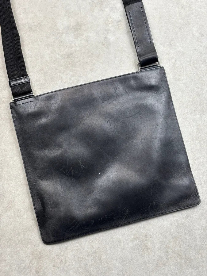 2000s Prada Black Leather Crossbody Bag uqGZEZB 4