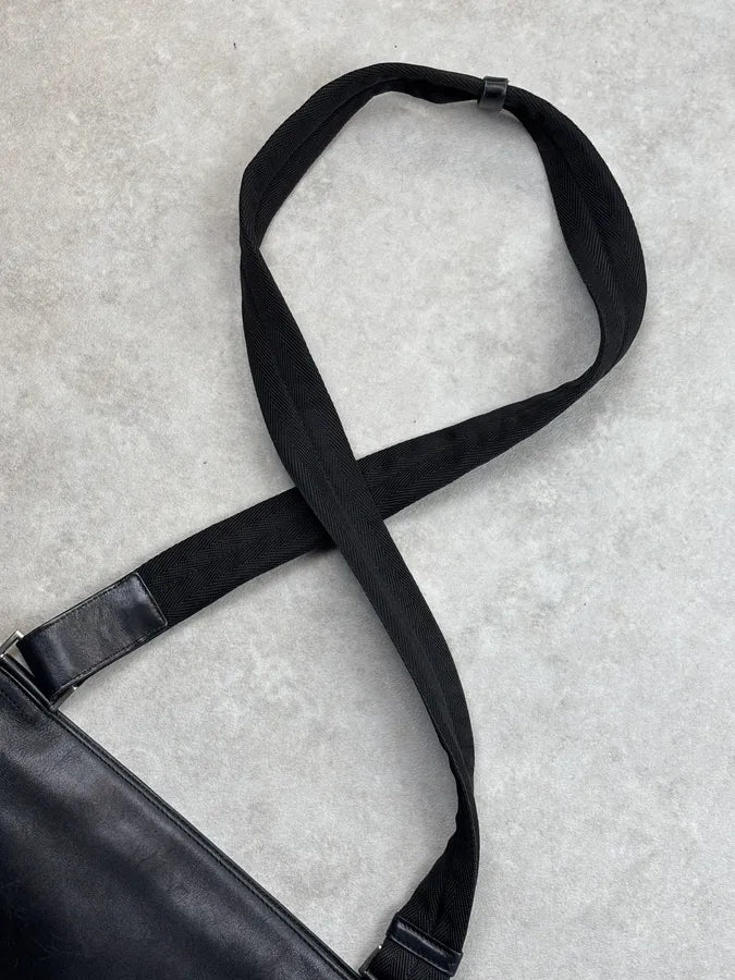 2000s Prada Black Leather Crossbody Bag uqGZEZB 7