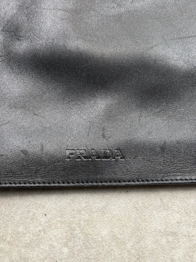 2000s Prada Black Leather Crossbody Bag uqGZEZB 5