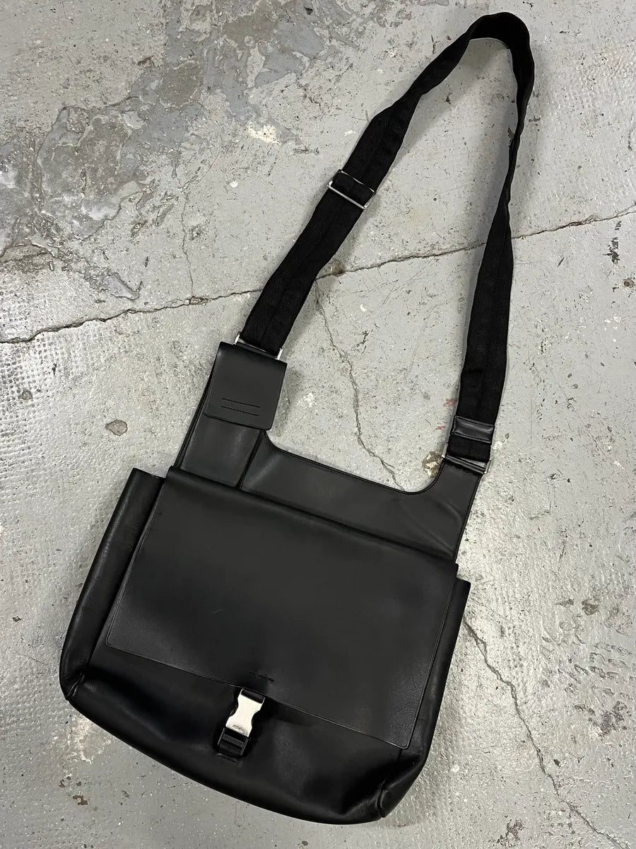 Prada Black Leather Crossbody Shoulder Bag (OS) noiFwYa 2