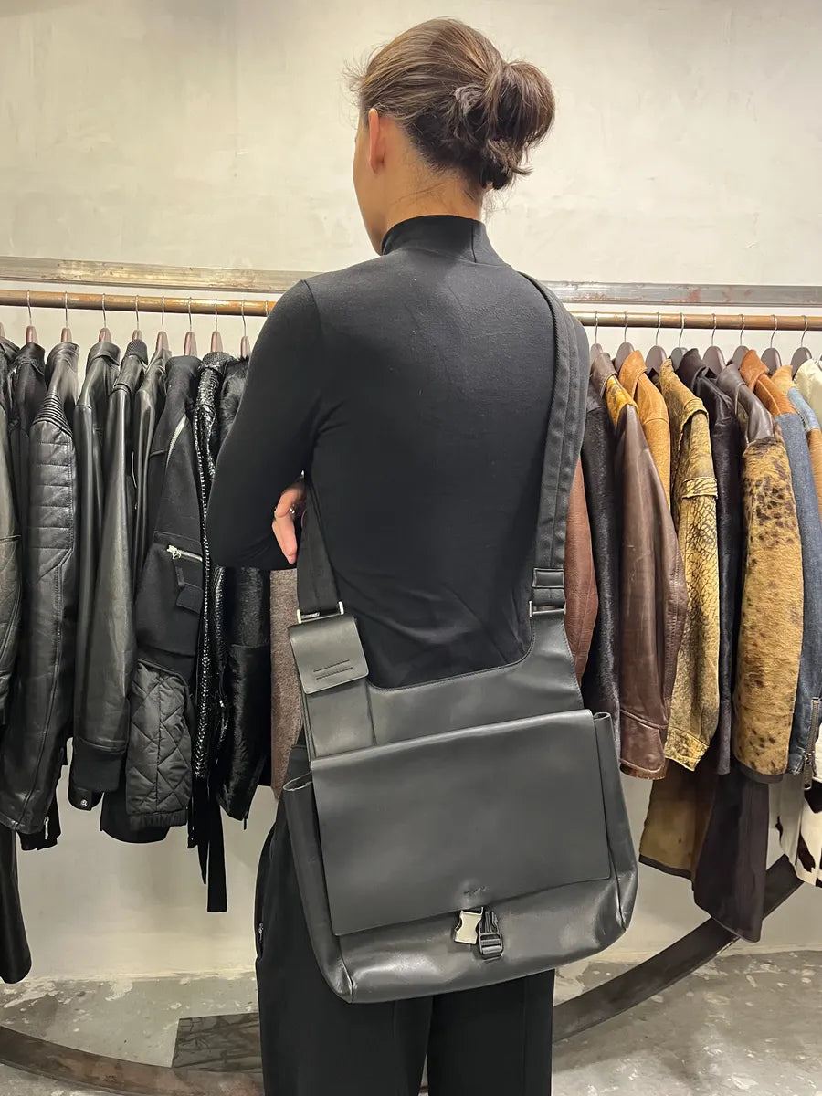 Prada Black Leather Crossbody Shoulder Bag (OS) noiFwYa 4