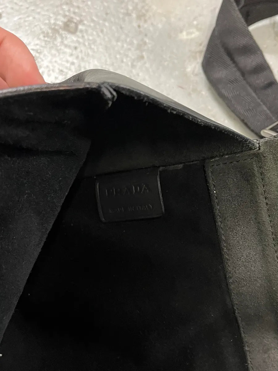 Prada Black Leather Crossbody Shoulder Bag (OS) noiFwYa 9
