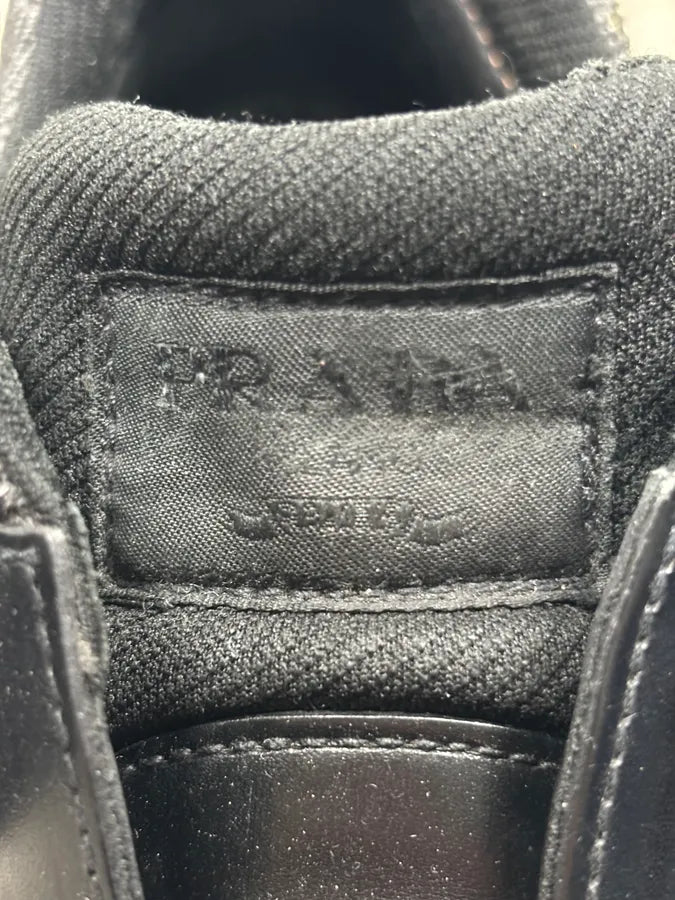 2000s Prada Black Loafer Velcro Leather Boots gossiws 9