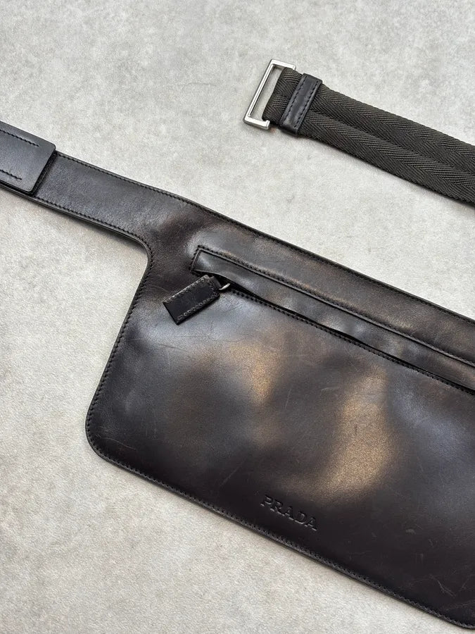 SS2000 Prada Dark Brown Leather Shoulder Bag erlPlFi 5