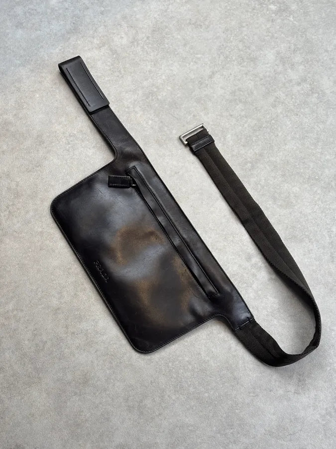 SS2000 Prada Dark Brown Leather Shoulder Bag erlPlFi 0