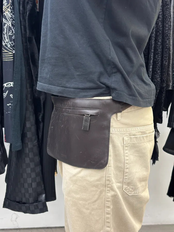 SS2000 Prada Dark Brown Leather Shoulder Bag erlPlFi 2