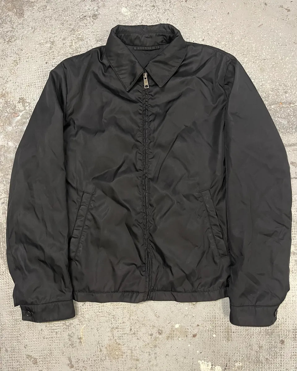 Prada Black Light Zip-up Coach Nylon Jacket (M) vzCwcMy 0