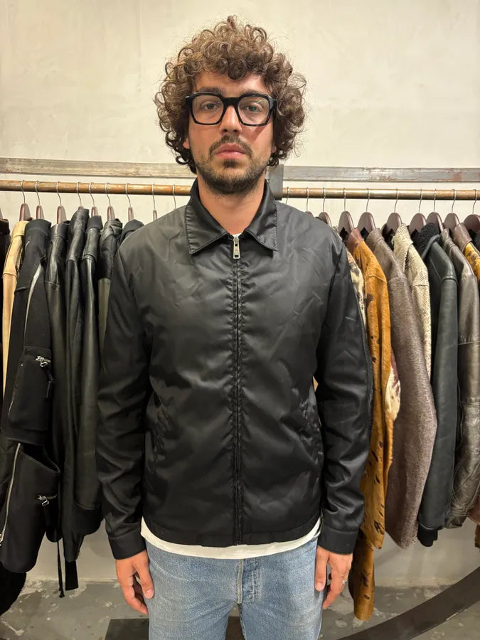 Prada Black Light Zip-up Coach Nylon Jacket (M) vzCwcMy 1