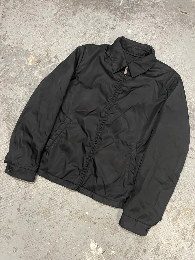 Prada Black Light Zip-up Coach Nylon Jacket (M) vzCwcMy 3