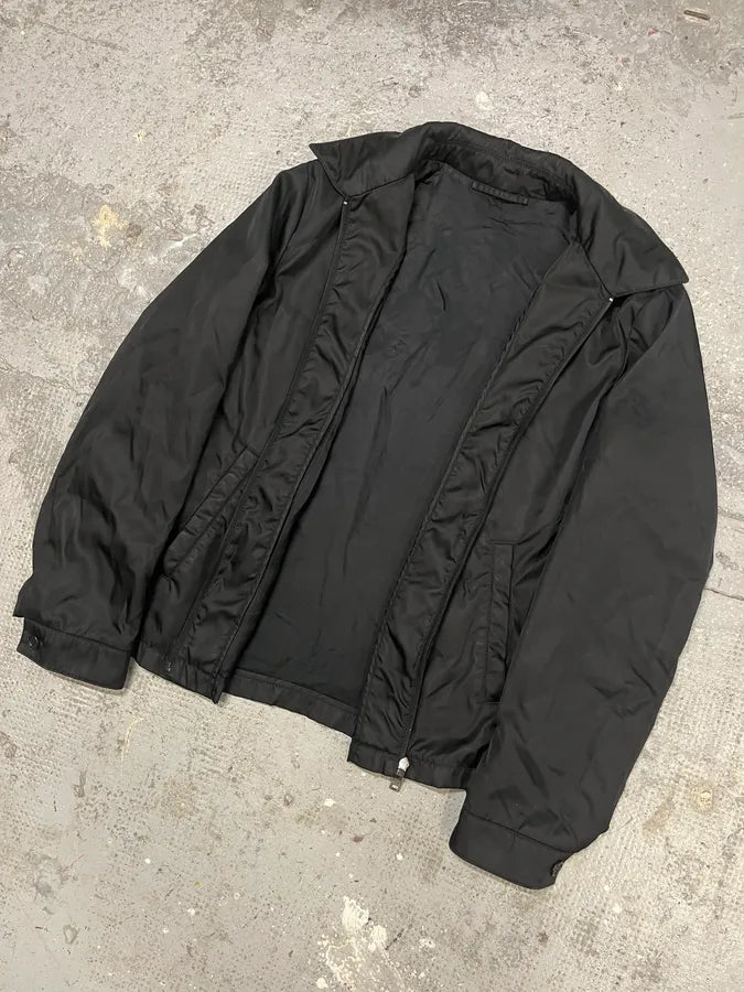 Prada Black Light Zip-up Coach Nylon Jacket (M) vzCwcMy 4