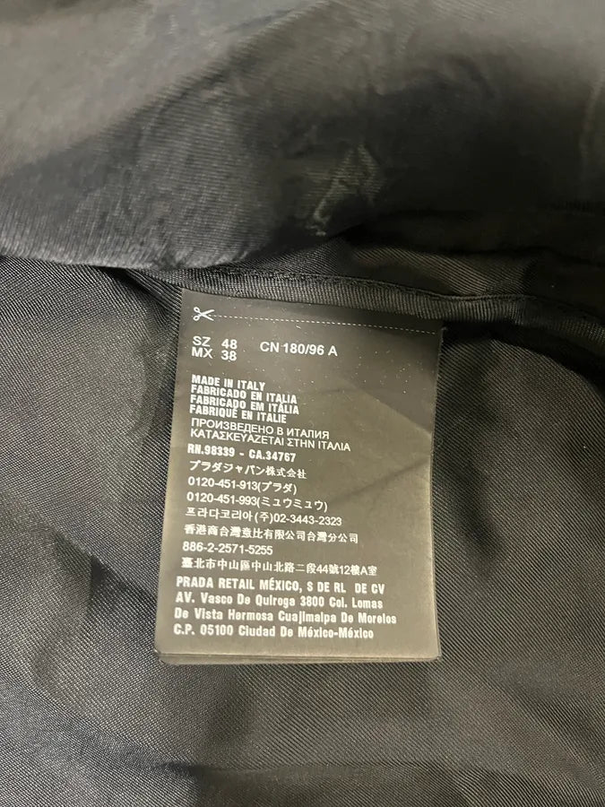 Prada Black Light Zip-up Coach Nylon Jacket (M) vzCwcMy 6