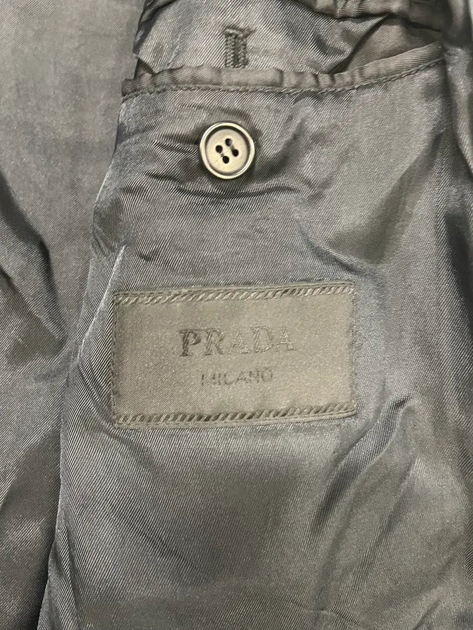 Prada Black Light Zip-up Coach Nylon Jacket (M) vzCwcMy 7