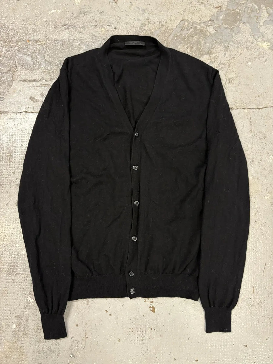 Prada Black Minimalist Cardigan Sweater hybjFJZ 0