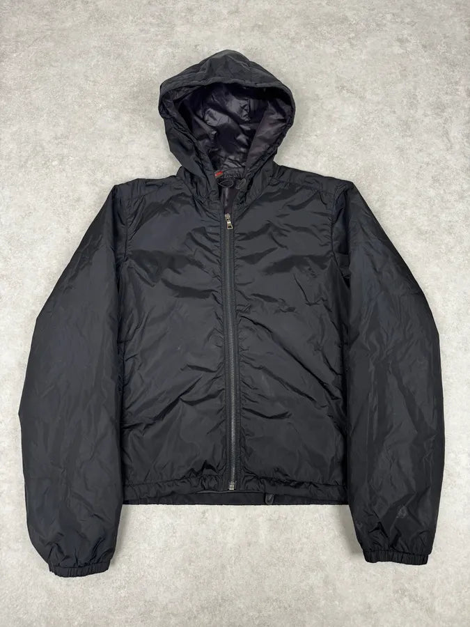 AW2009 Prada Black Nylon Light Hooded Windbreaker Jacket RDAmoLa 0
