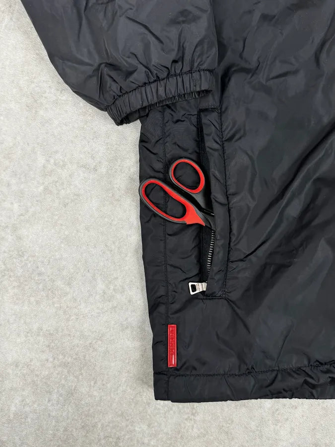 AW2009 Prada Black Nylon Light Hooded Windbreaker Jacket RDAmoLa 7