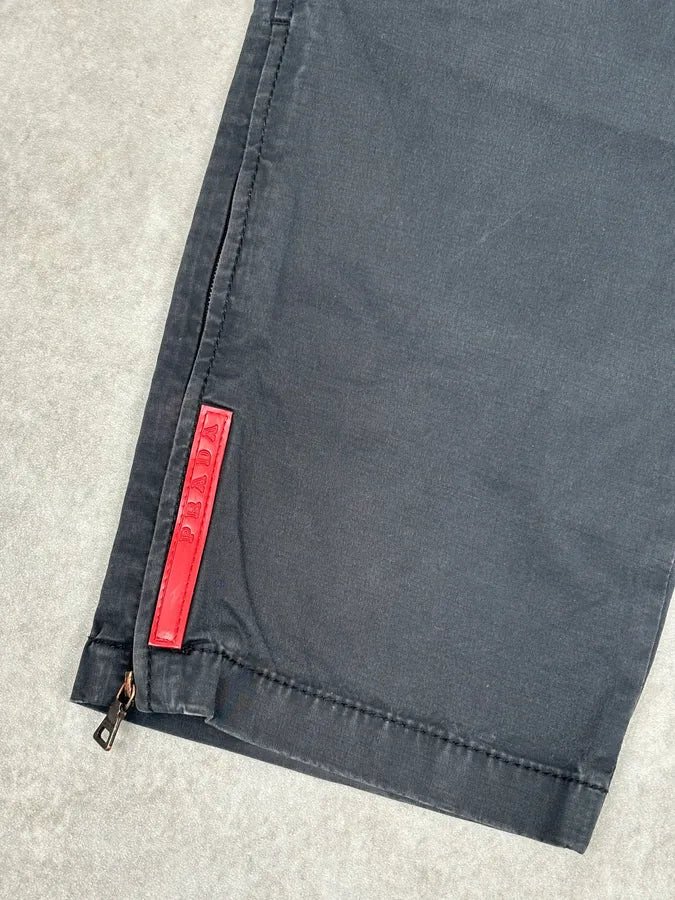 2000s Prada Black Nylon Cargo Pants with Zip-Off Leg Openings uyhRvoZ 8