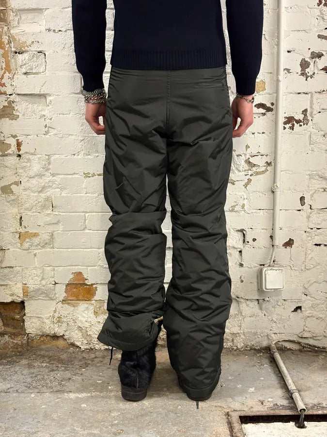 2000s Prada Olive Nylon Cargo Ski Pants KCEdXOv 2