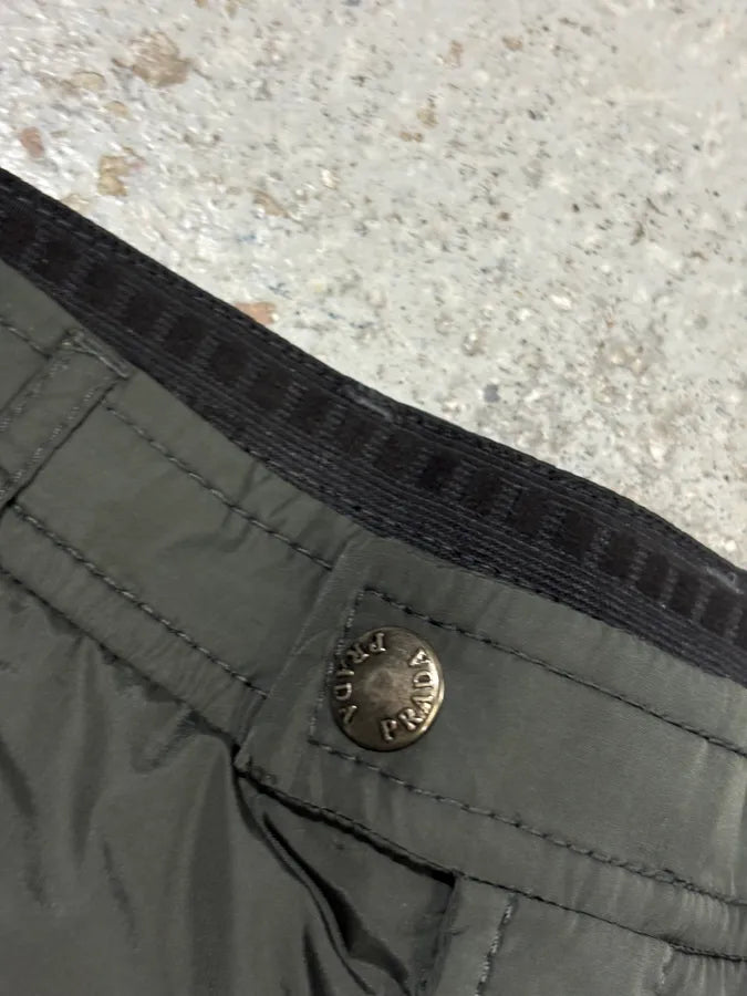 2000s Prada Olive Nylon Cargo Ski Pants KCEdXOv 5