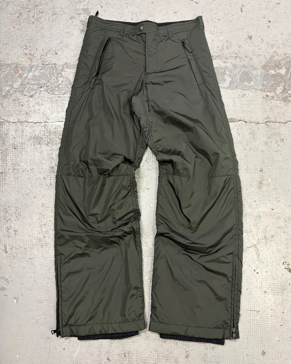 2000s Prada Olive Nylon Cargo Ski Pants KCEdXOv 3