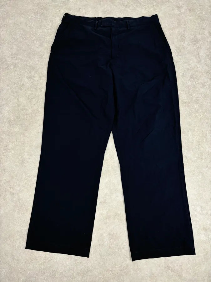 2000s Prada Navy Nylon Contrast Stripe Pants EupoEXv 0