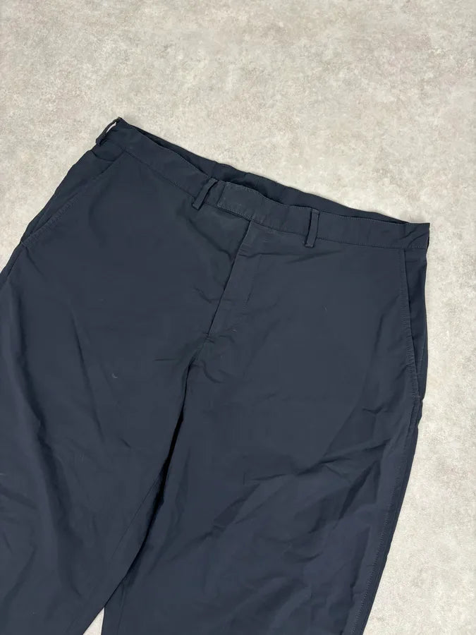 2000s Prada Navy Nylon Contrast Stripe Pants EupoEXv 4