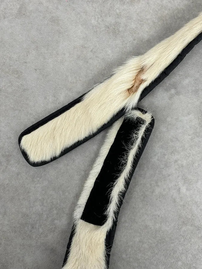 AW1999 Prada Black Nylon Fur-Trimmed Shoulder Bag VzHgueI 8