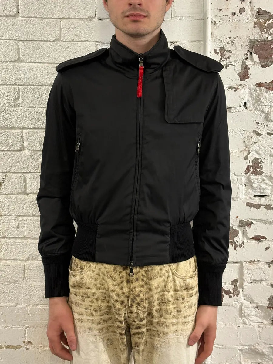 2000s Prada Black Classy Nylon Jacket vbCJEMe 1