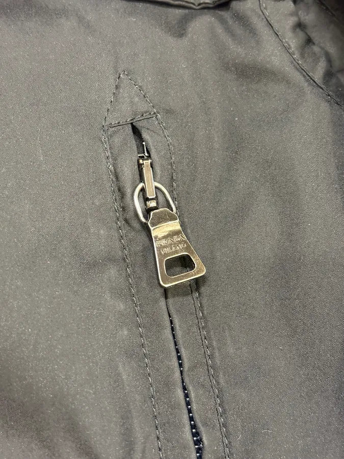 2000s Prada Black Classy Nylon Jacket vbCJEMe 9