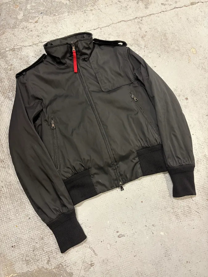 2000s Prada Black Classy Nylon Jacket vbCJEMe 3