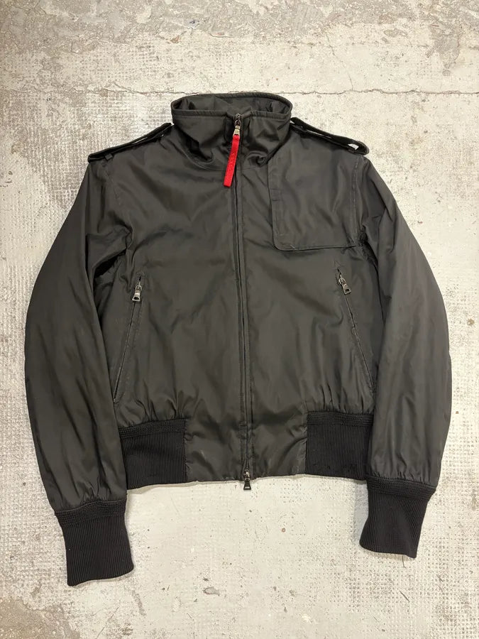 2000s Prada Black Classy Nylon Jacket vbCJEMe 0